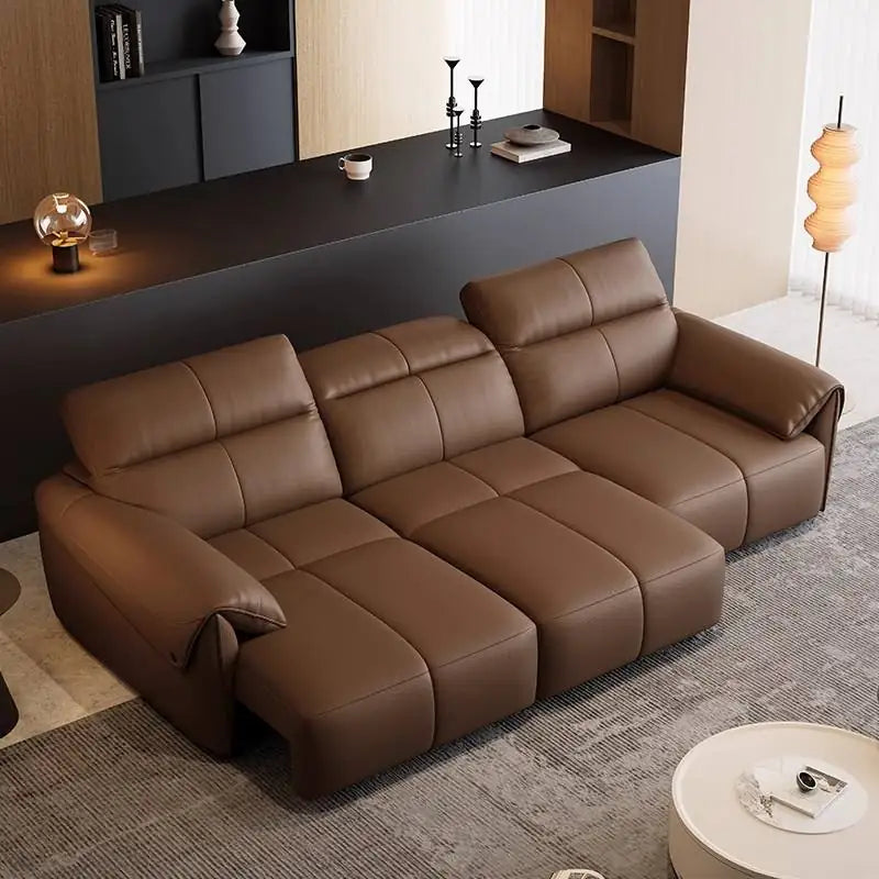 Pull out sofa bed with deep cushions, shown as a flexible seating and sleeping option