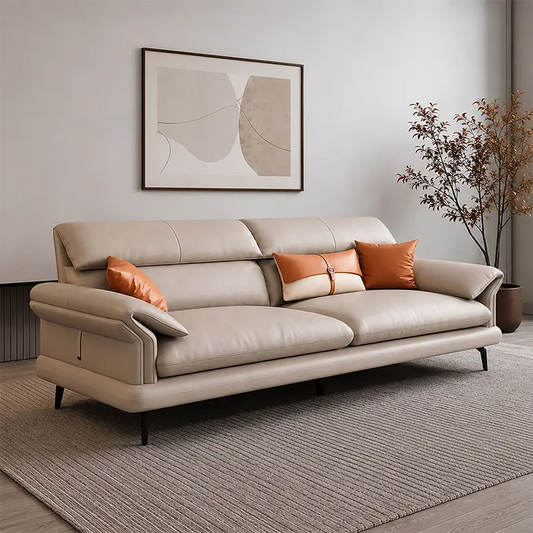 Eloria Modern Sofa with Curved Arms - view 1