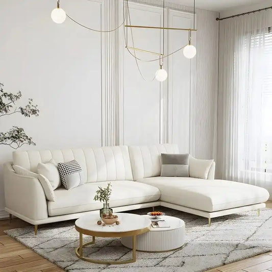 Tougro Corner Sofa with Soft Cream Finish - view 1