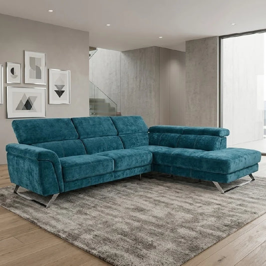 Zorelle L Shape Sofa with Clean White Finish - view 1