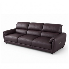 tan l shape sofa with deep cushions, supportive back panels and wide padded arms — angled view showing the full shape and...