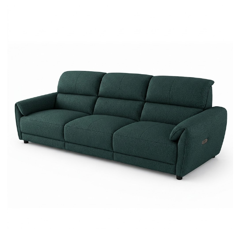 tan l shape sofa with deep cushions, supportive back panels and wide padded arms — close view showing the cushion and surf...