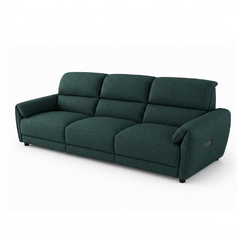 tan l shape sofa with deep cushions, supportive back panels and wide padded arms — close view showing the cushion and surf...