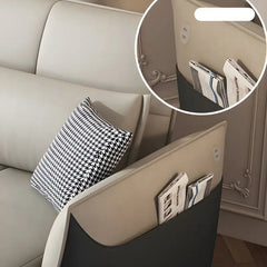 L shape sofa bed with hidden storage, with practical features for compact living spaces