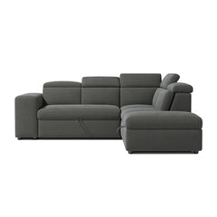 Sofa bed with storage and nested stools, for apartments, family rooms and guest spaces