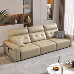 Faux leather convertible sofa bed, available in custom sizes, colours and materials