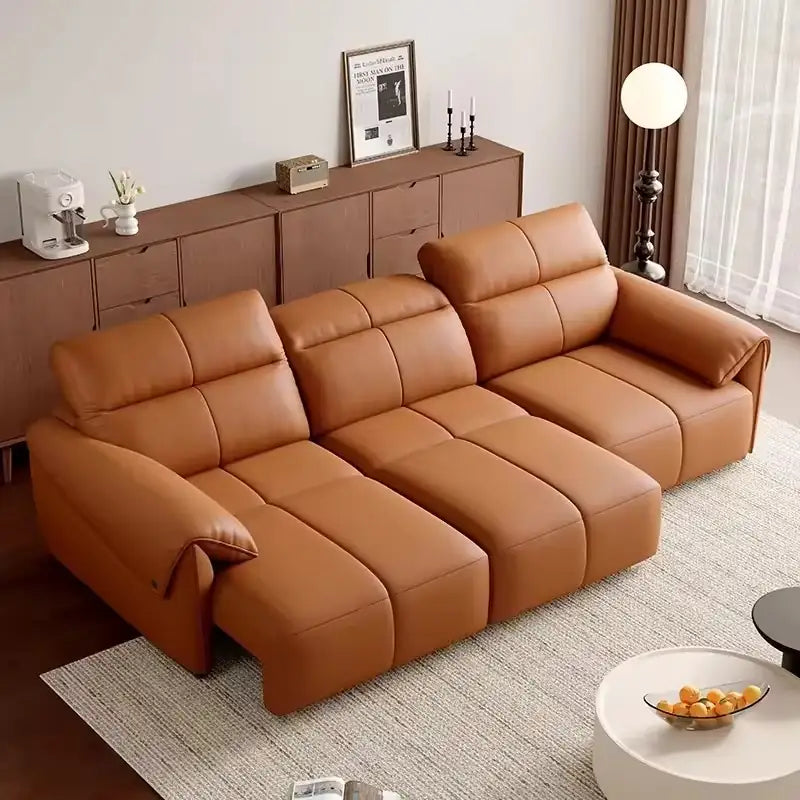 Pull out sofa bed with deep cushions, available in custom sizes, colours and materials