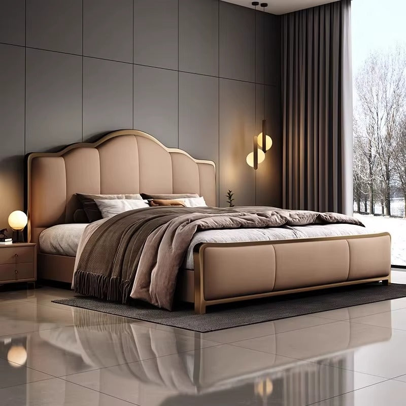 premium bed design, cushioned cot styling, and elegant modern bedroom appeal.