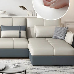 L shape sofa bed with hidden storage, with supportive cushions for everyday comfort