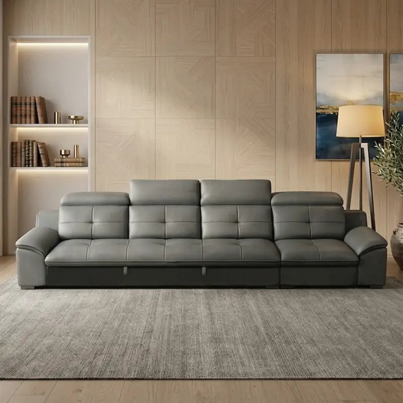Couch bed with cup holders, USB charging and storage, with supportive cushions for everyday comfort