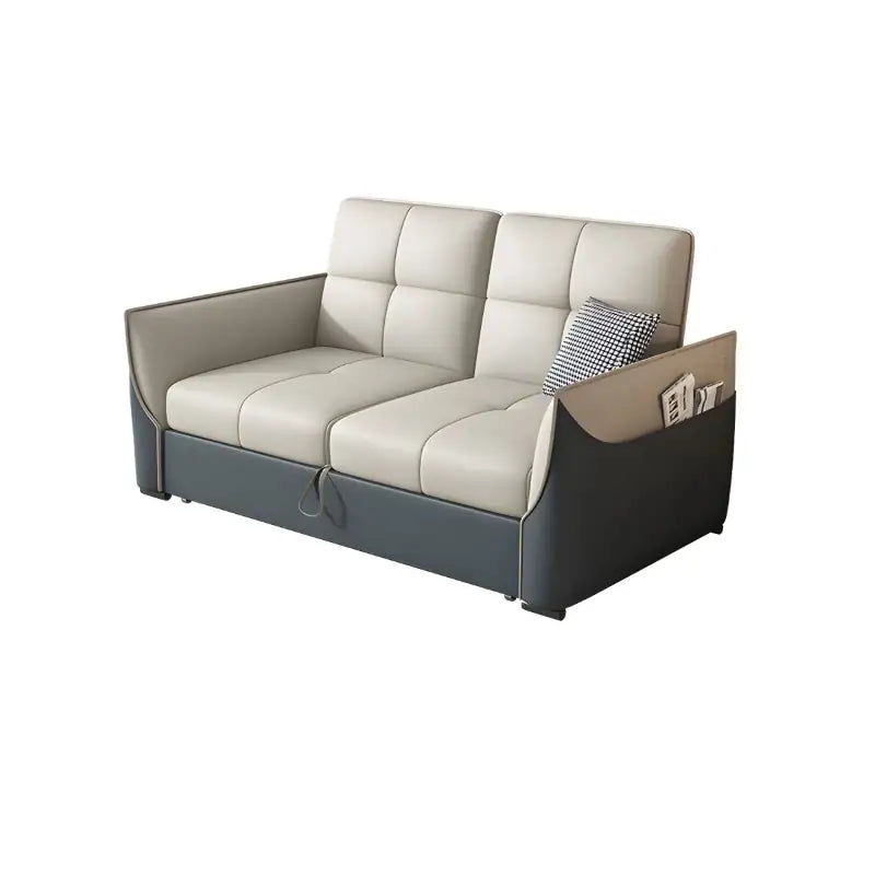 L shape sofa bed with hidden storage, designed for relaxed seating and guest use