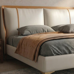 Upgrade contemporary interiors with the Vielio upholstered bed, a refined bed frame designed for luxury