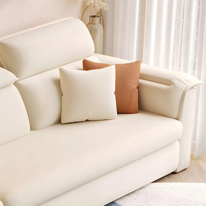 Pull out sofa bed couch with hidden storage, with supportive cushions for everyday comfort