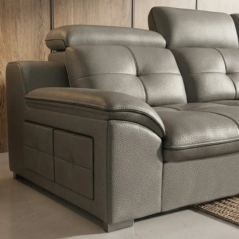 Couch bed with cup holders, USB charging and storage, for apartments, family rooms and guest spaces