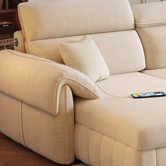 L shape sofa bed with storage and USB charging, for apartments, family rooms and guest spaces