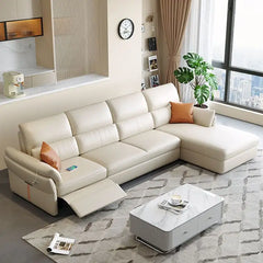 Convertible sofa bed with recliner and USB charging, with supportive cushions for everyday comfort