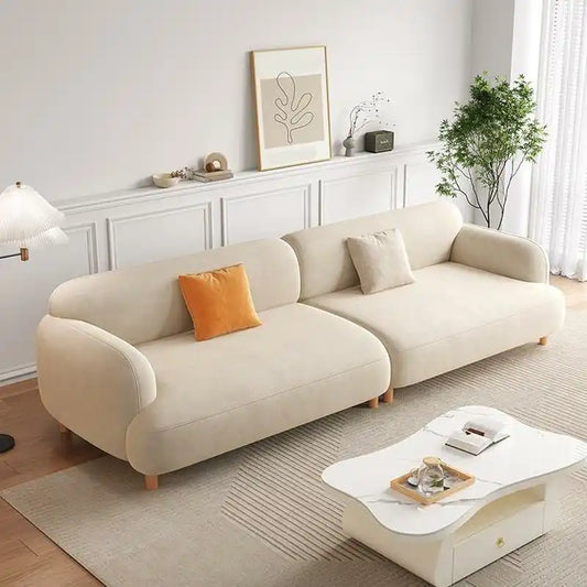 Avero Modern Fabric Sofa Set with Rounded Deep Seating - view 1