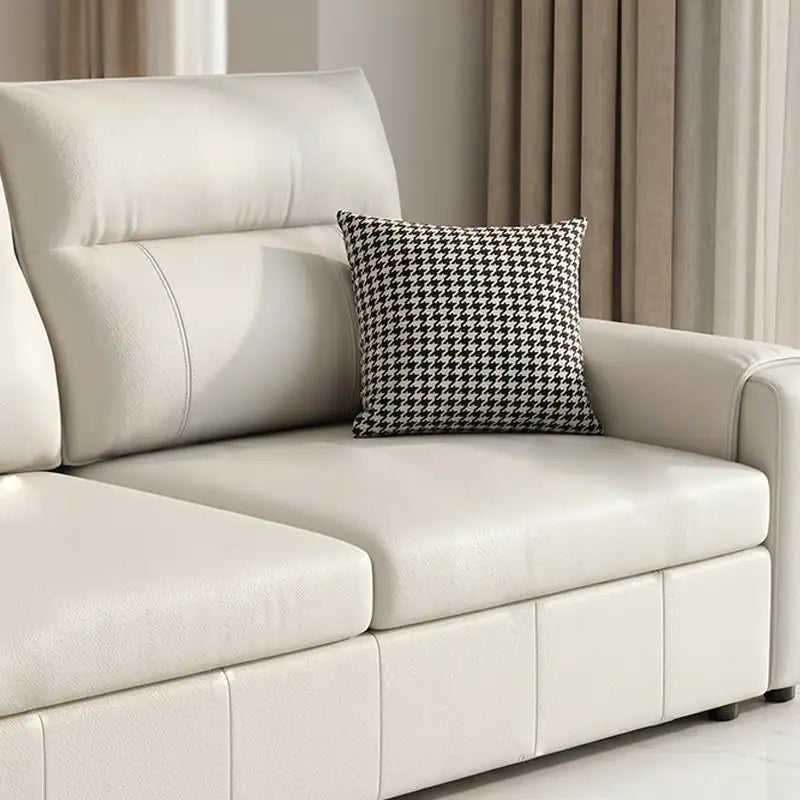 Sofa cum bed bed with wide cushioned arms, with soft cushioning and a space-saving layout