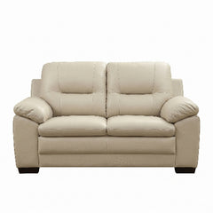 coordinated sofa set with soft cushions, broad pillow style arms and an easy clean finish — full view with the complete sh...
