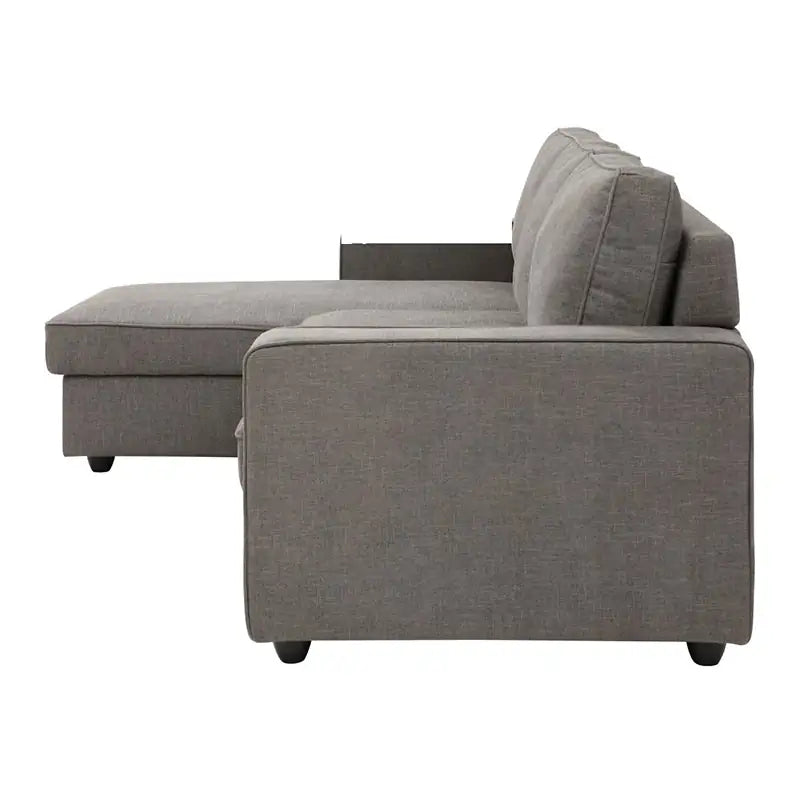 L shape sofa bed with hidden storage, designed for flexible day and night use
