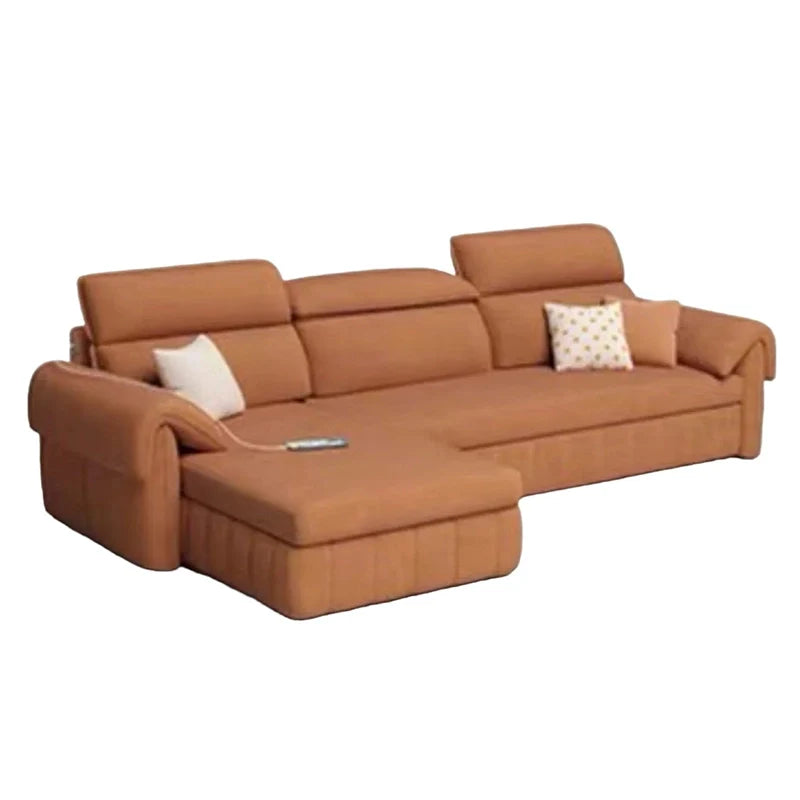 L shape sofa bed with storage and USB charging, designed for flexible day and night use