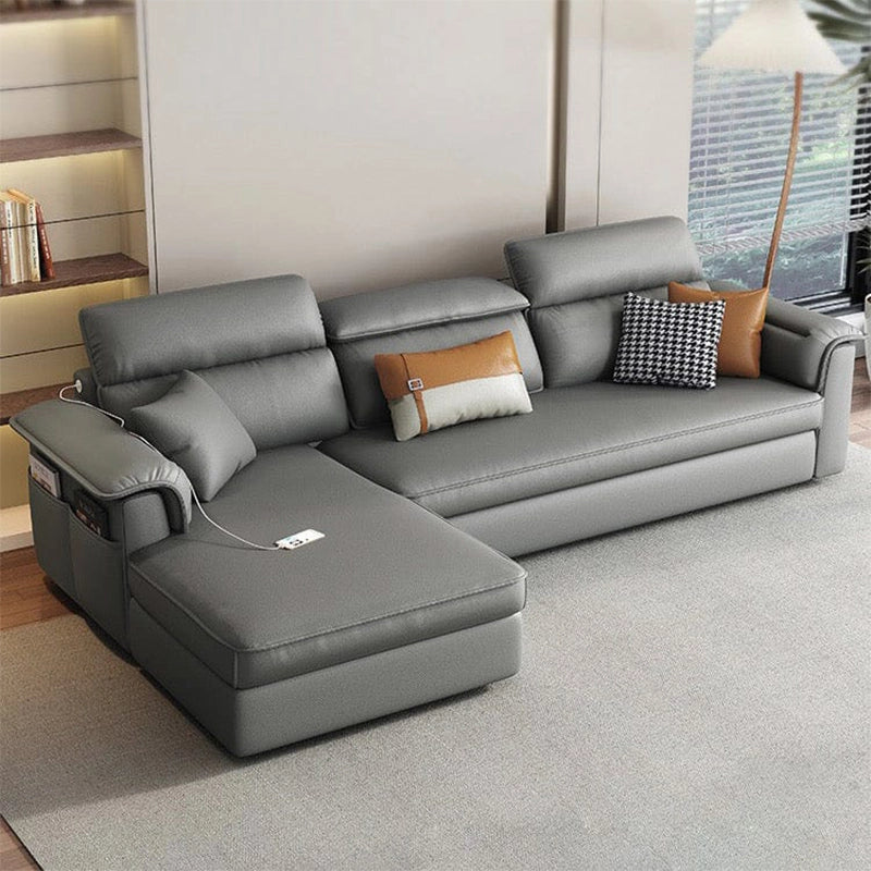 Pull out sofa bed couch with hidden storage, available in custom sizes, colours and materials in another custom view