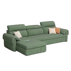 L shape sofa bed with storage and USB charging, with practical features for compact living spaces in another custom view
