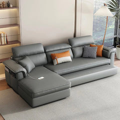 Pull out sofa bed couch with hidden storage, with supportive cushions for everyday comfort in another custom view