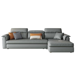 Pull out sofa bed couch with hidden storage, with custom colour and material choices in another custom view