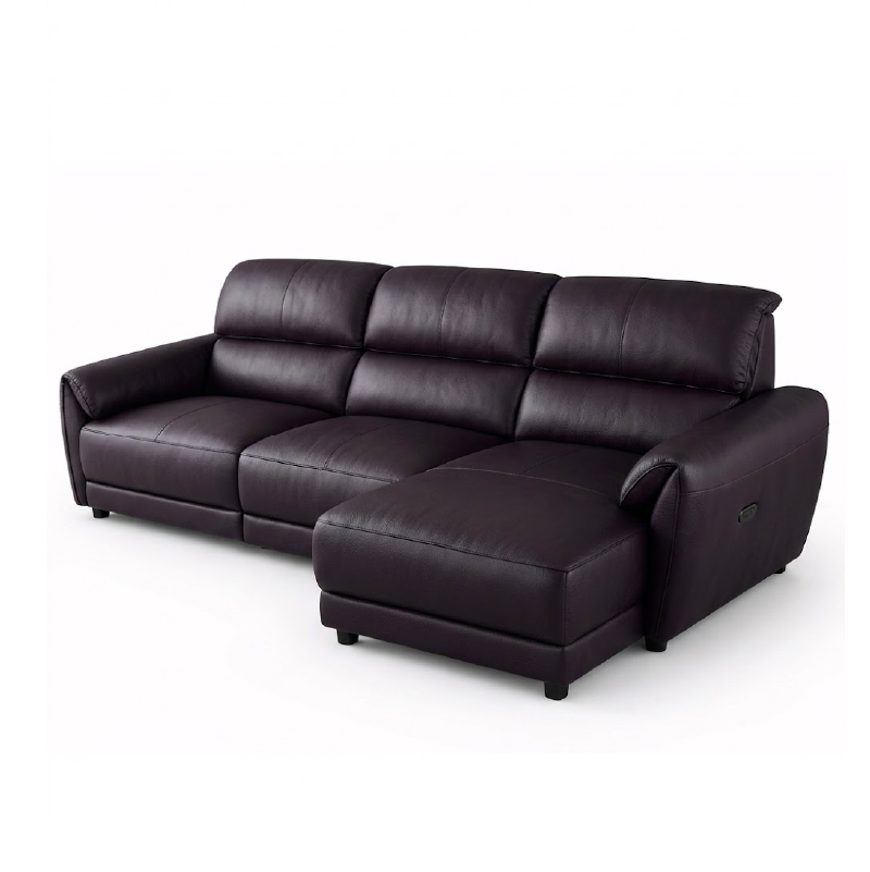 tan l shape sofa with deep cushions, supportive back panels and wide padded arms — front view in a bright living room