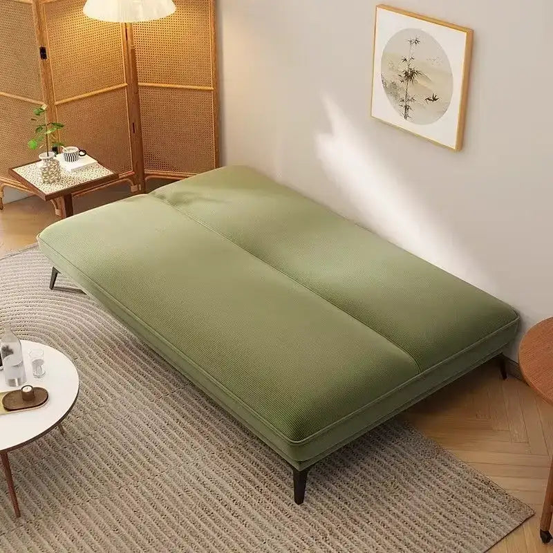 Click clack sofa bed for compact rooms, with a pull-out sleeping area for overnight guests