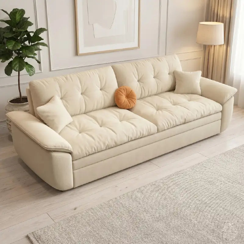 Convertible sofa bed for everyday use, with a pull-out sleeping area for overnight guests