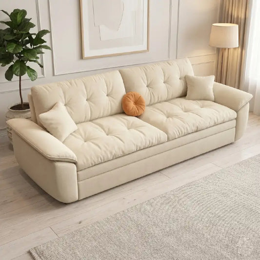 Convertible sofa bed for everyday use, with a pull-out sleeping area for overnight guests