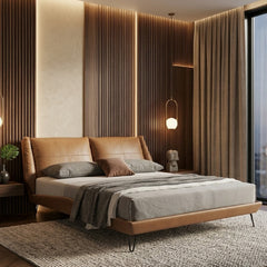 Floating platform bed new bed design master bedroom bed design grey finish