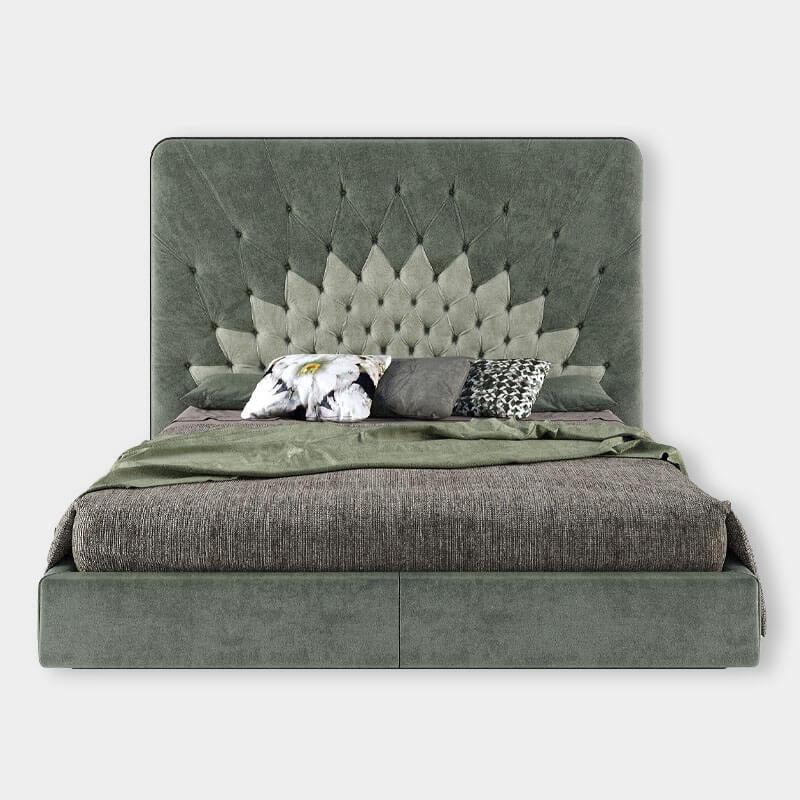 Flava Luxury Bed with Floral Padded Headboard - view 8