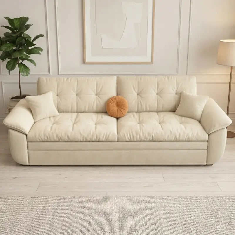 Convertible sofa bed for everyday use, with practical features for compact living spaces