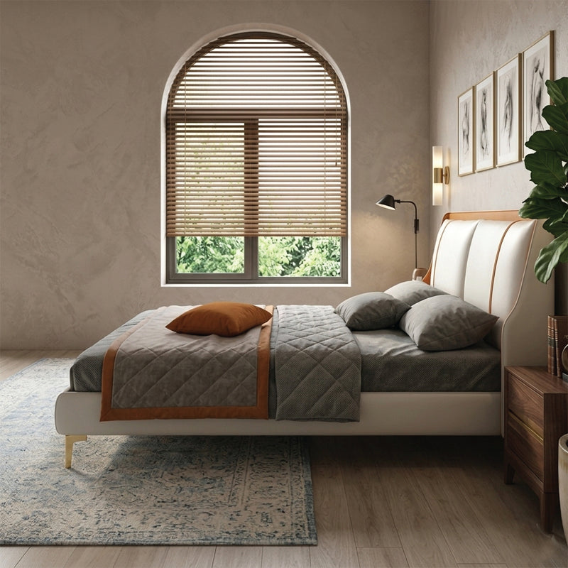 Contemporary ivory bed online new bed design padded platform cot design
