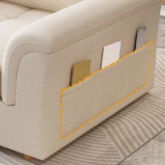 Couch sofa bed with hidden storage, designed for relaxed seating and guest use