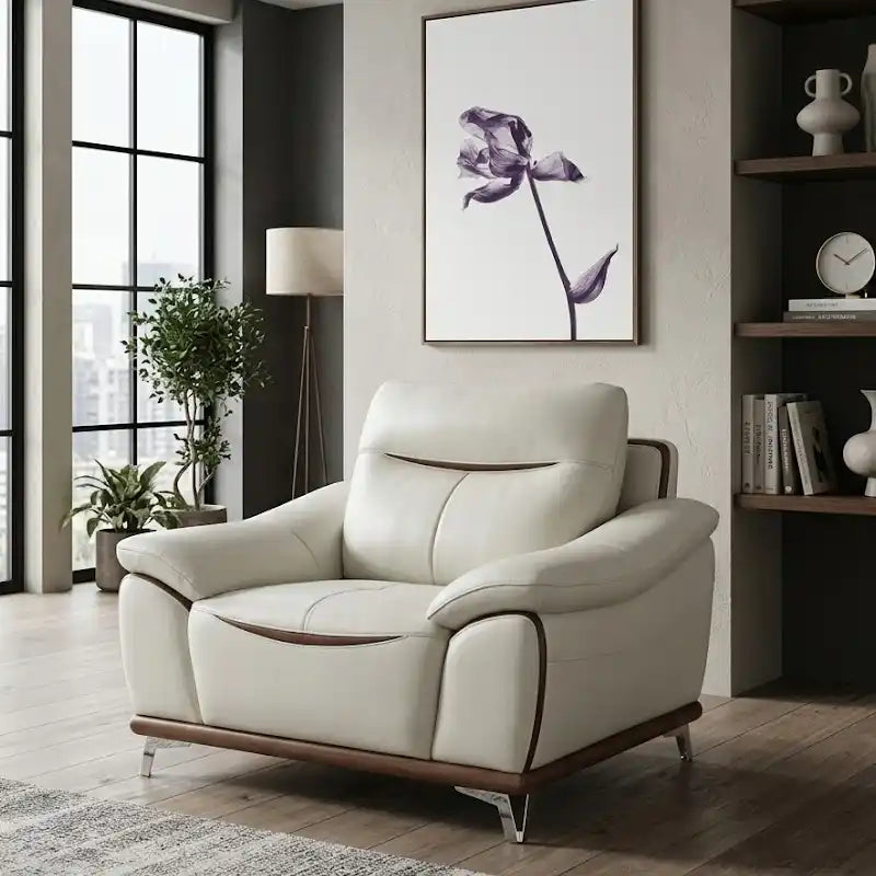 modern fabric sofa with supportive cushions, clean lines and balanced everyday comfort — close view showing the cushion an...