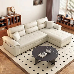 Sofa cum bed with pull-out bed and storage, available in custom sizes, colours and materials