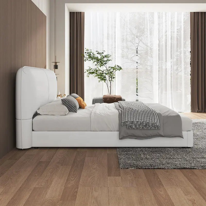 Modern style bed design cot design low platform upholstered bed frame