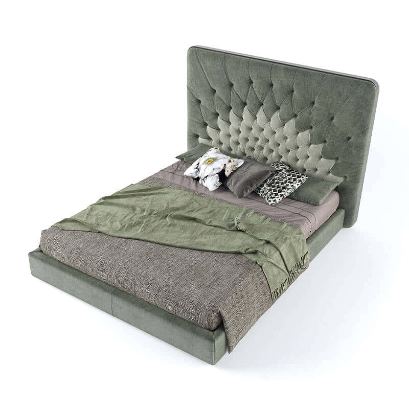 Flava Luxury Bed with Floral Padded Headboard - view 10
