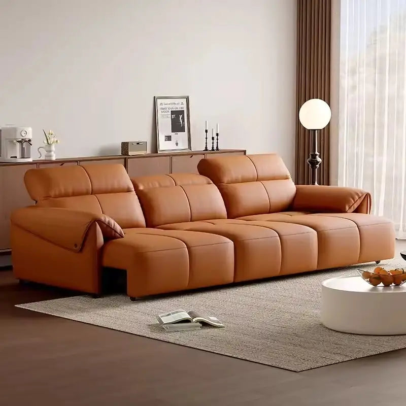 Pull out sofa bed with deep cushions, with supportive cushions for everyday comfort