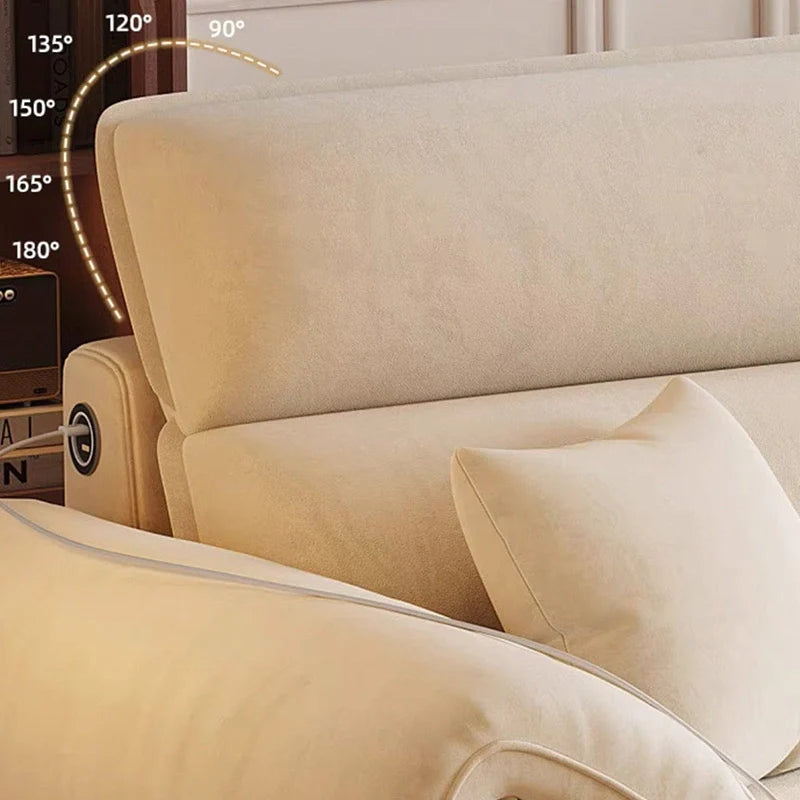 L shape sofa bed with storage and USB charging, with supportive cushions for everyday comfort