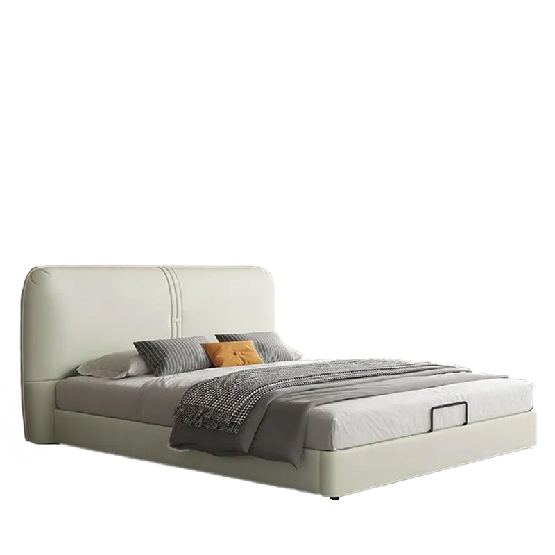 Premium fabric bed frame modern bed design floating style padded bed
