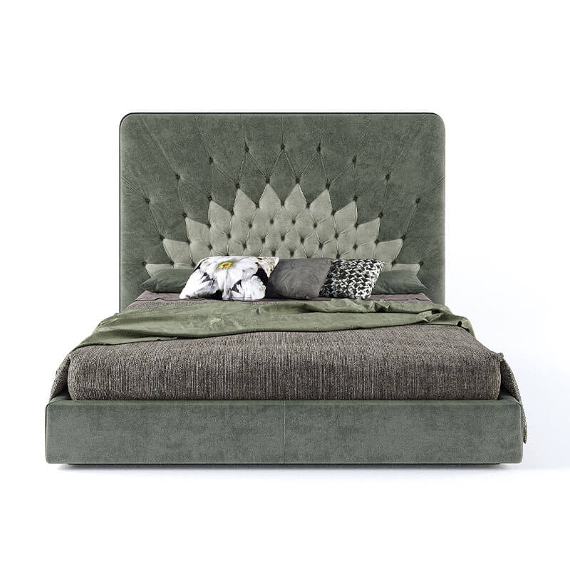 Flava Luxury Bed with Floral Padded Headboard - view 11