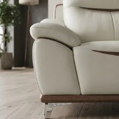 modern fabric sofa with supportive cushions, clean lines and balanced everyday comfort — front angle showing the back supp...