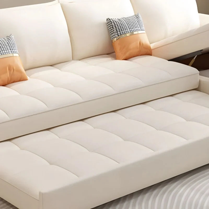 Couch sofa bed with hidden storage, with supportive cushions for everyday comfort