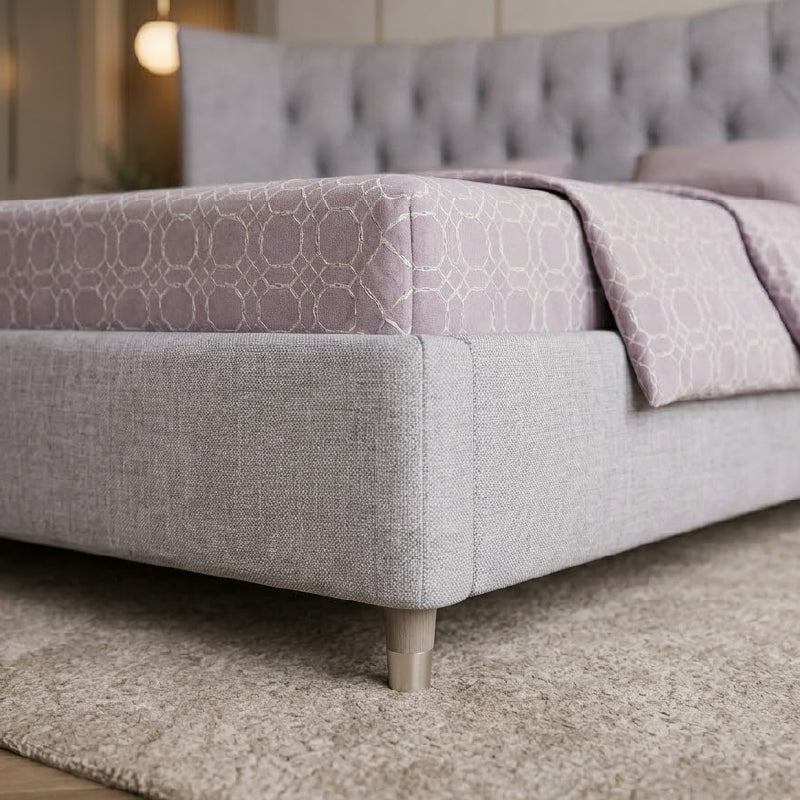 Royaele Luxury Bed with Diamond-Padded Wide Headboard - view 7