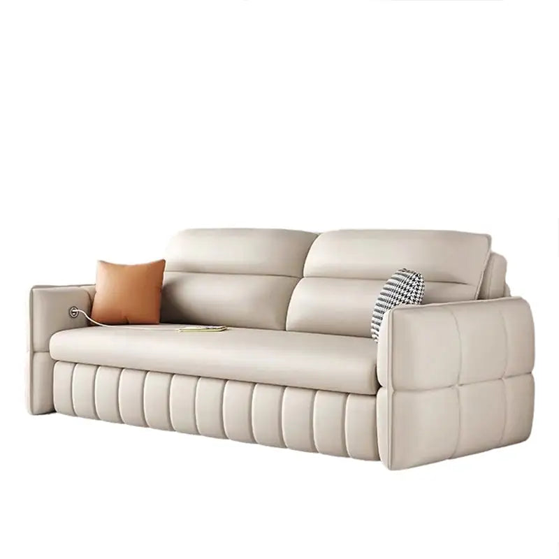 Pull out sofa bed with USB charging, with a clean profile and custom finish options